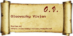 Olsovszky Vivien névjegykártya